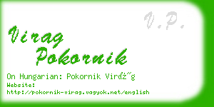 virag pokornik business card